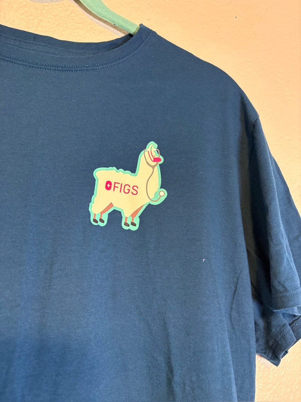 Figs Underscrub T Shirt Blue Llama Super Soft Pima Cotton - Picture 2 of 9